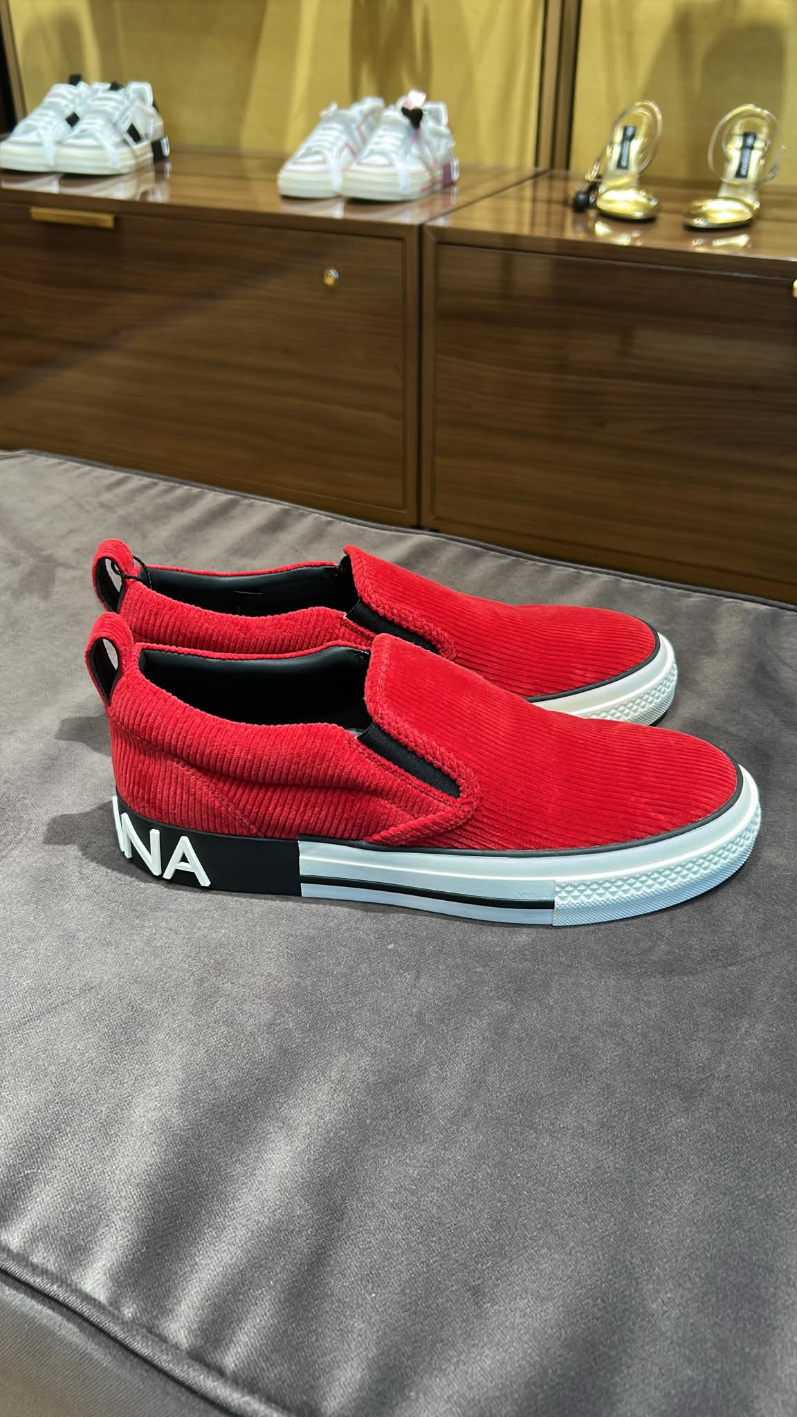 NS1 slip-on sneakers in corduroy