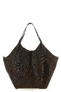 Reversible Lizard effect leather Duo shopping bag