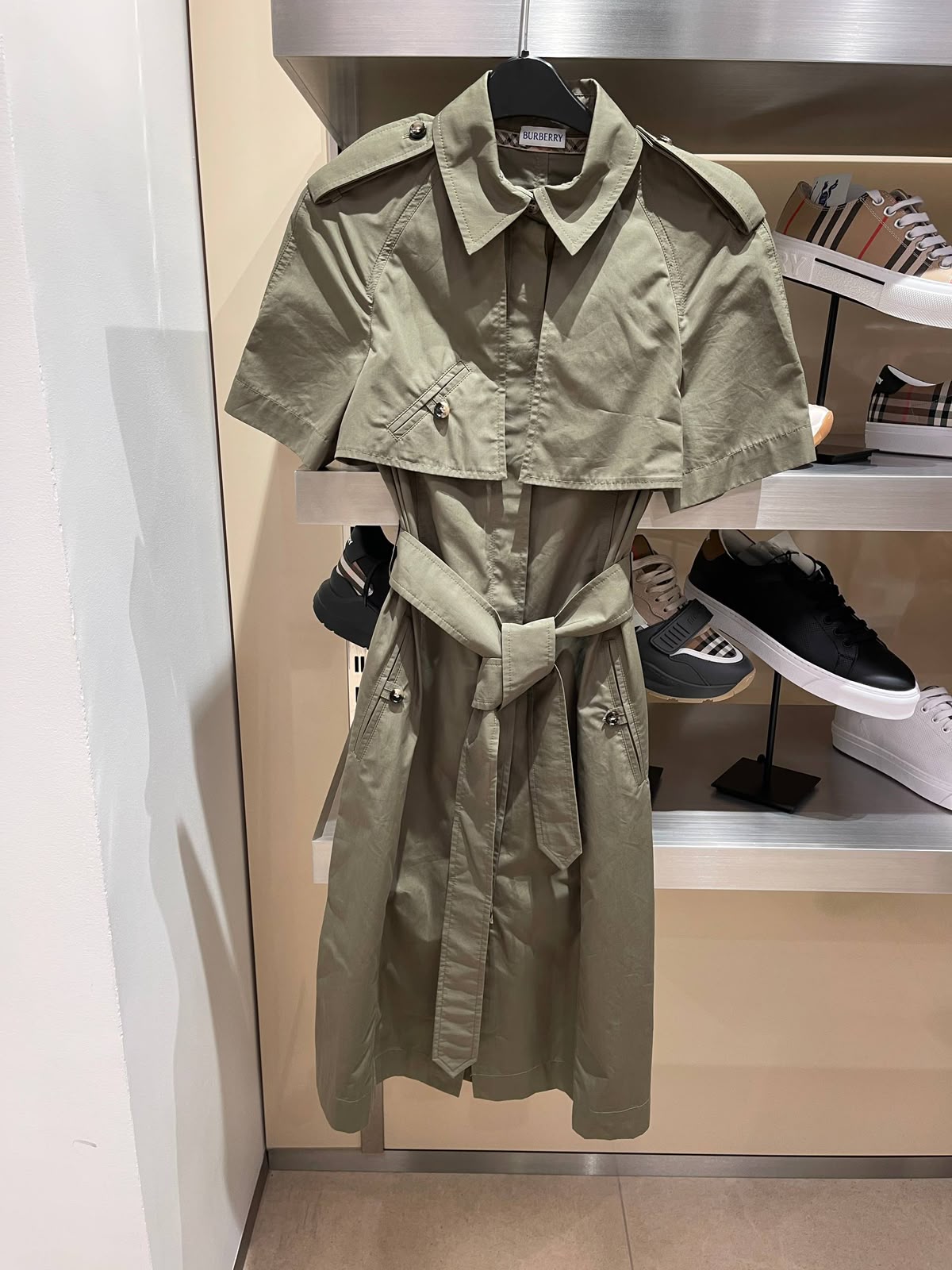 Short-Sleeve Trench Coat