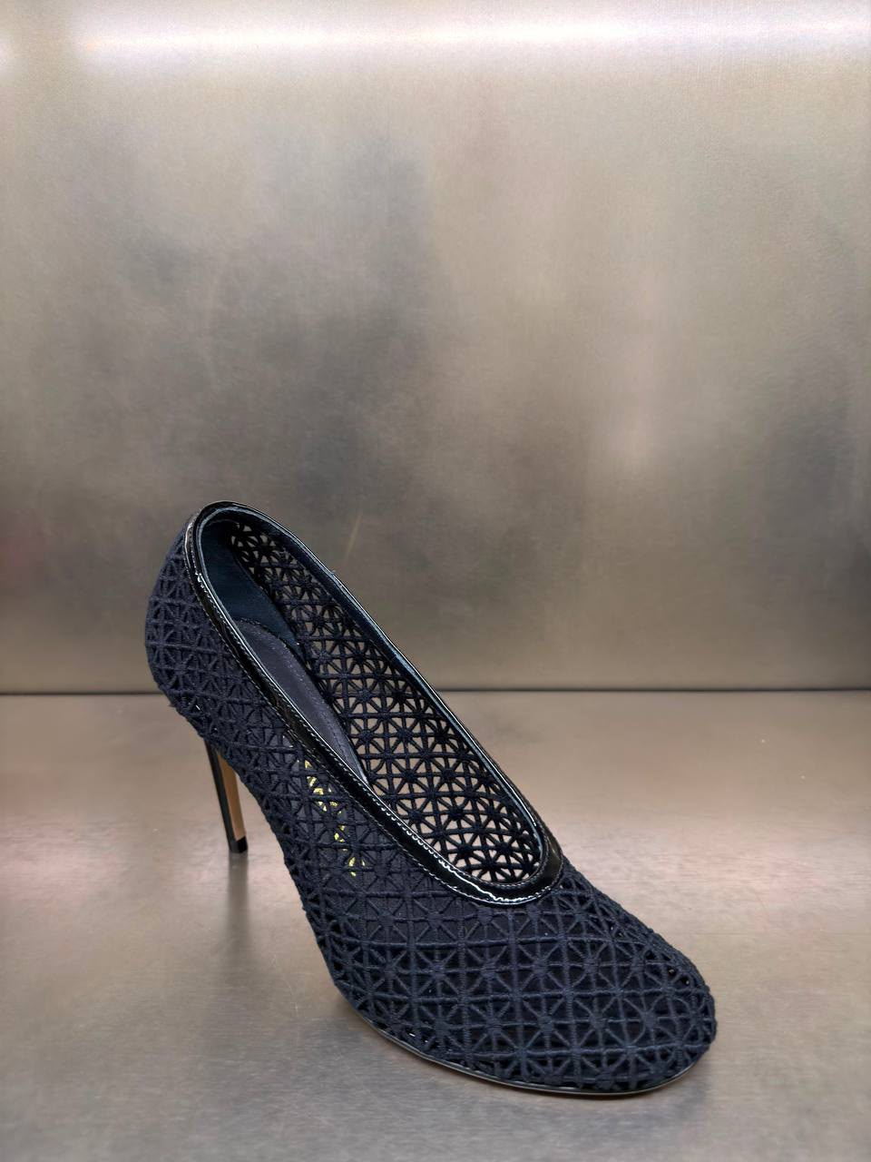 Laser-Cut Suede Pumps
