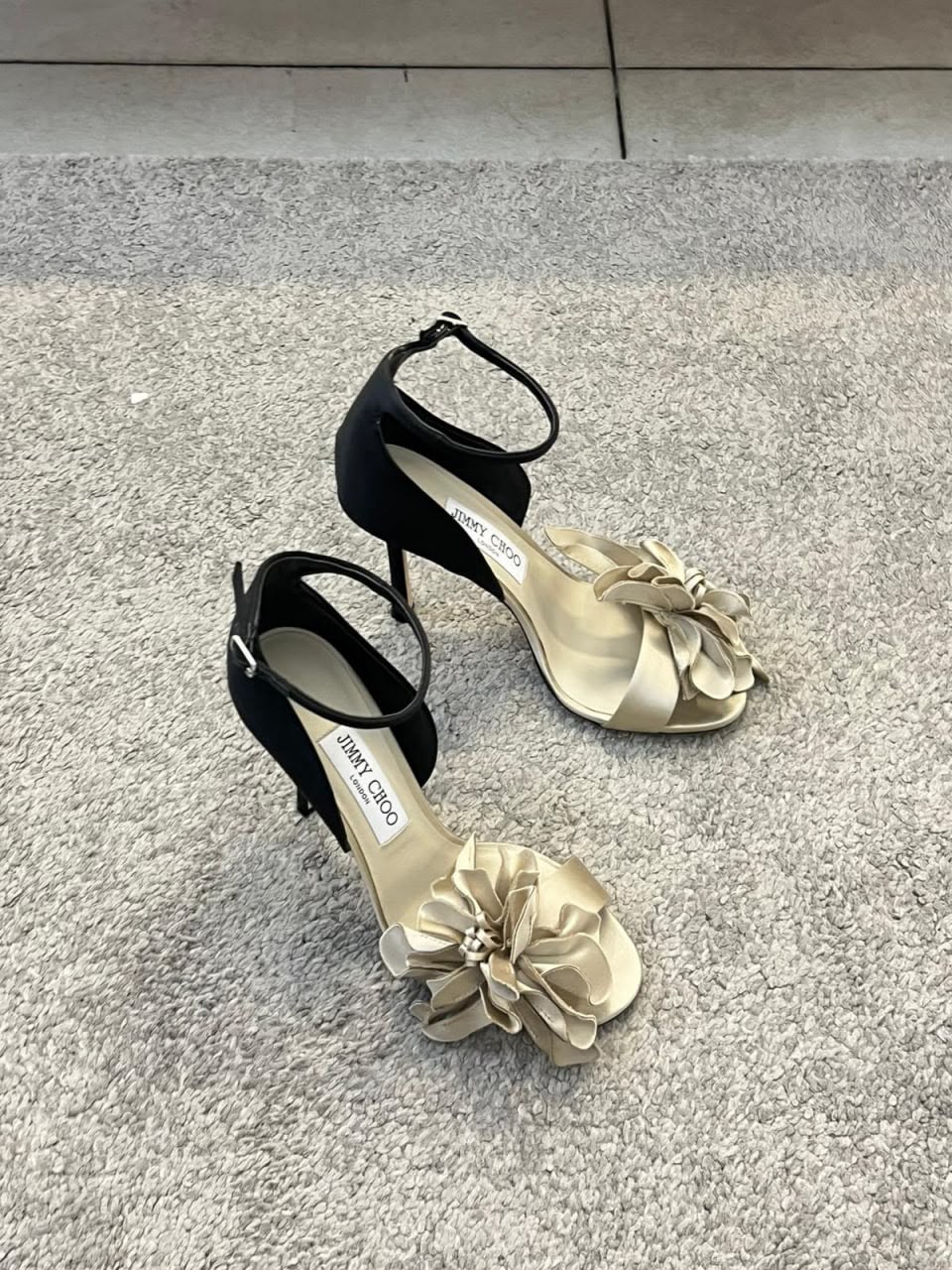 Bing 100 Satin Mules with Floral Detail