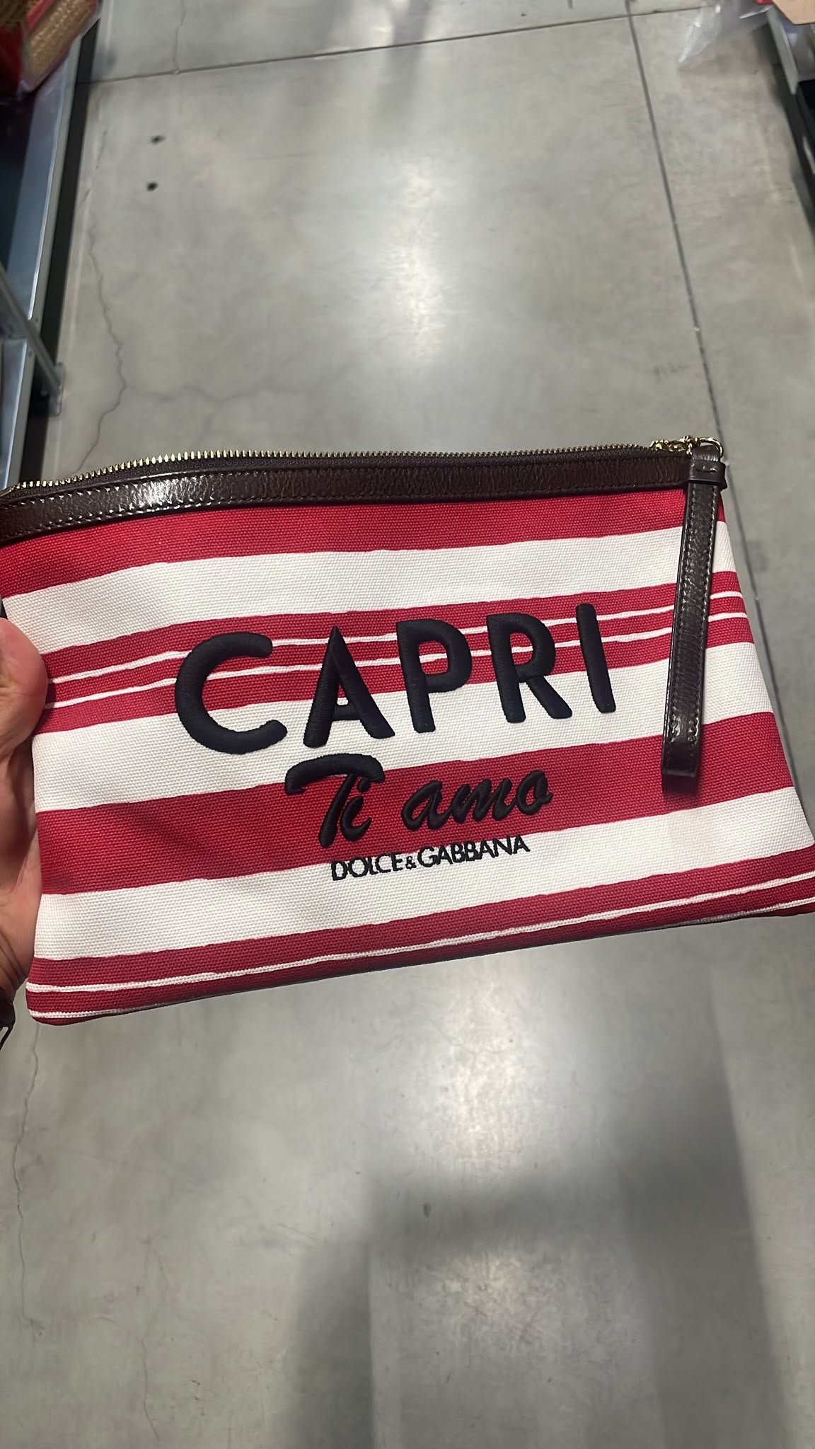 Capri Ti Amo Canvas Pouch
