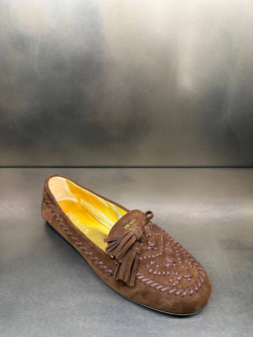 Suede Moccasins with Tassels