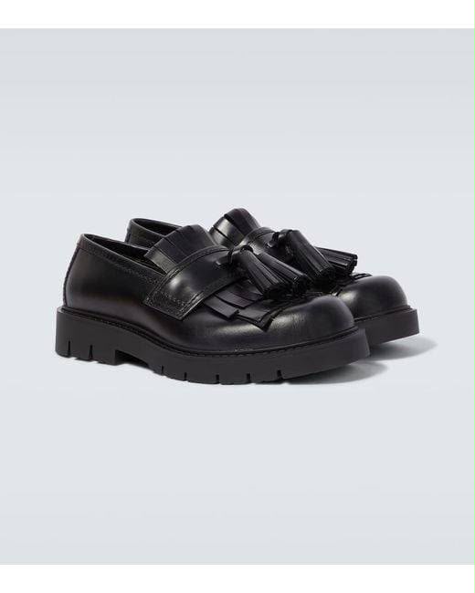 Tassel-trimmed leather loafers