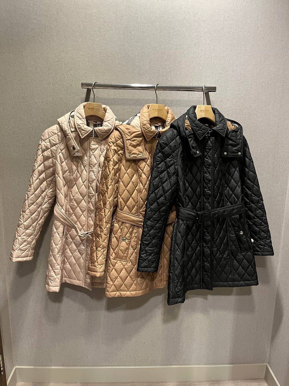 Quilted Belted Hooded Jacket