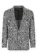 Deconstructed single-breasted blazer