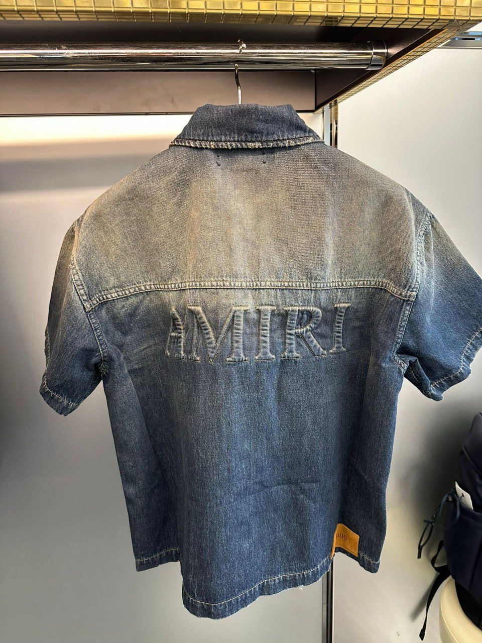 Core Logo Denim Short Sleeve Shirt