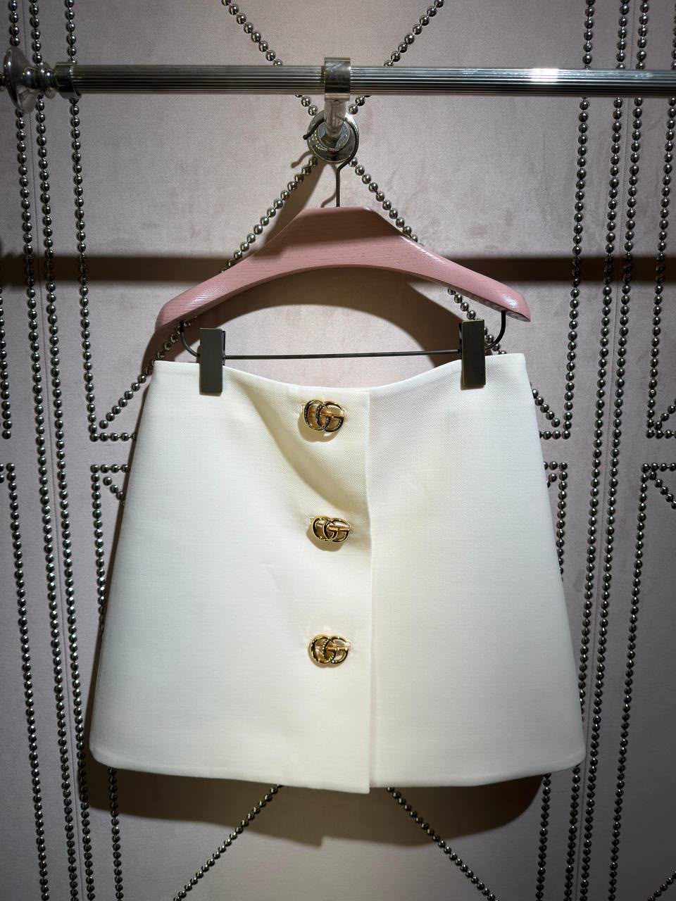 GG Button Mini Skirt
