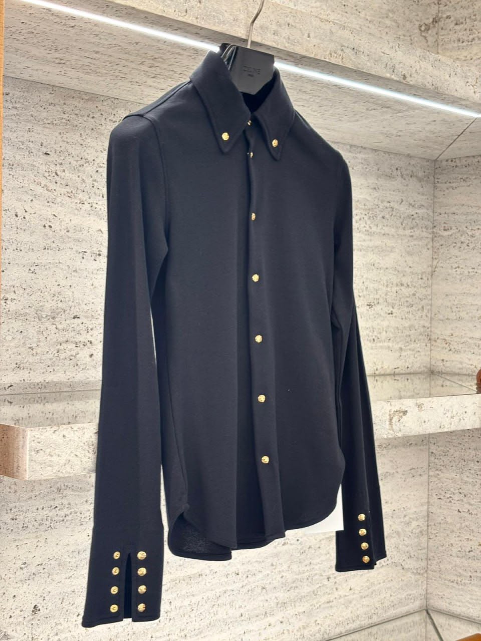 Button-down shirt in jersey