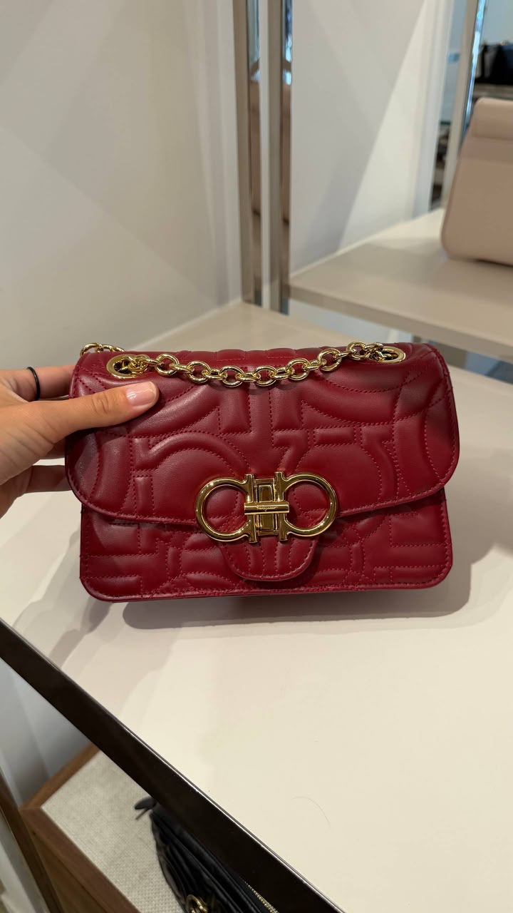 Ferragamo Gancini Quilted Shoulder Bag
