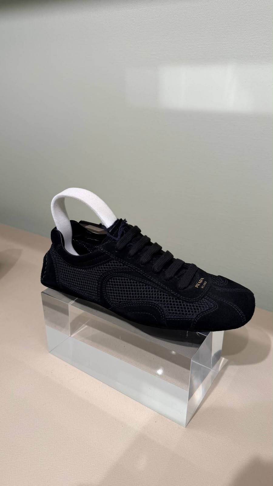 Suede and Mesh Sneakers