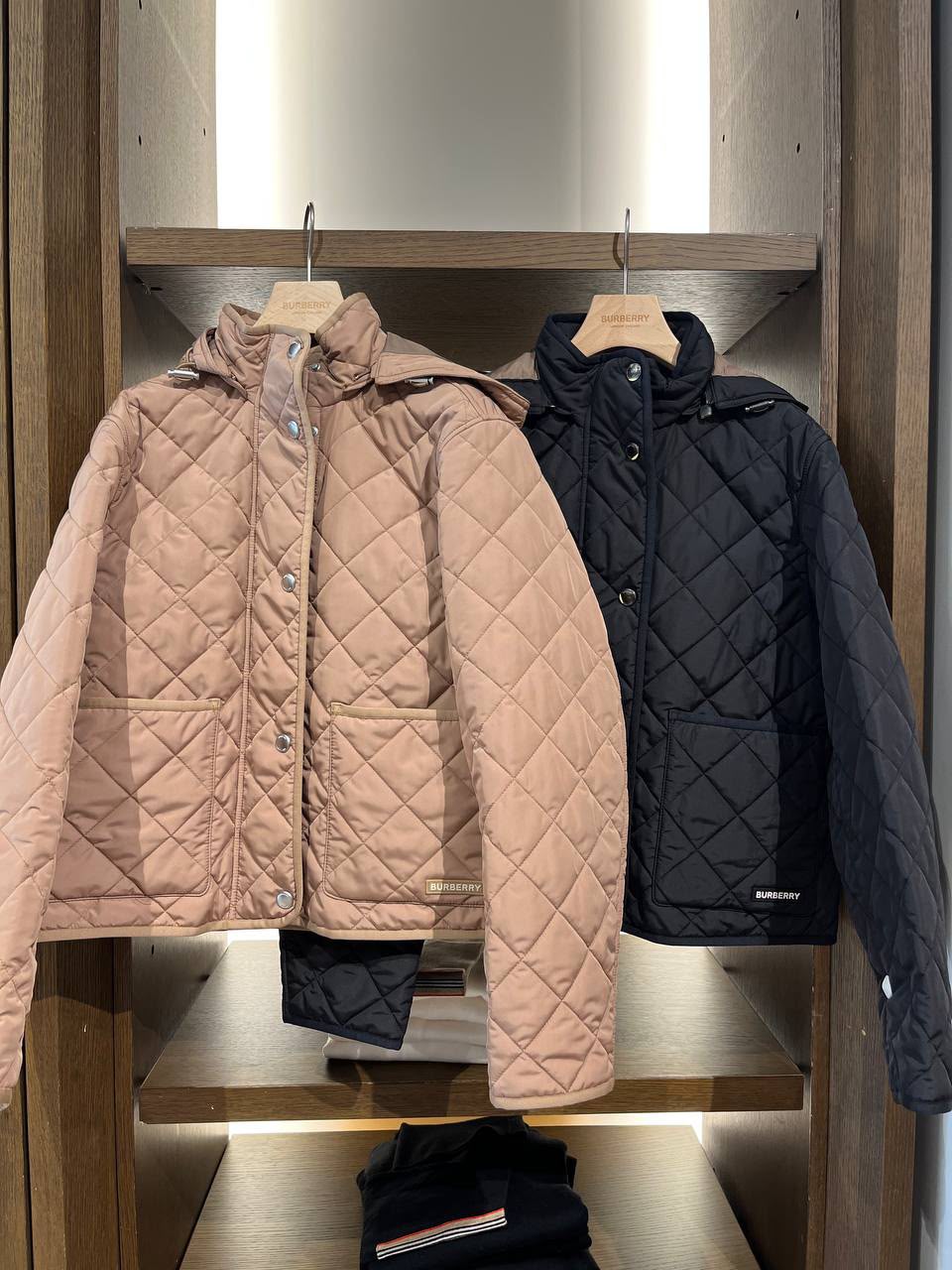 Diamond Quilted Hooded Jacket