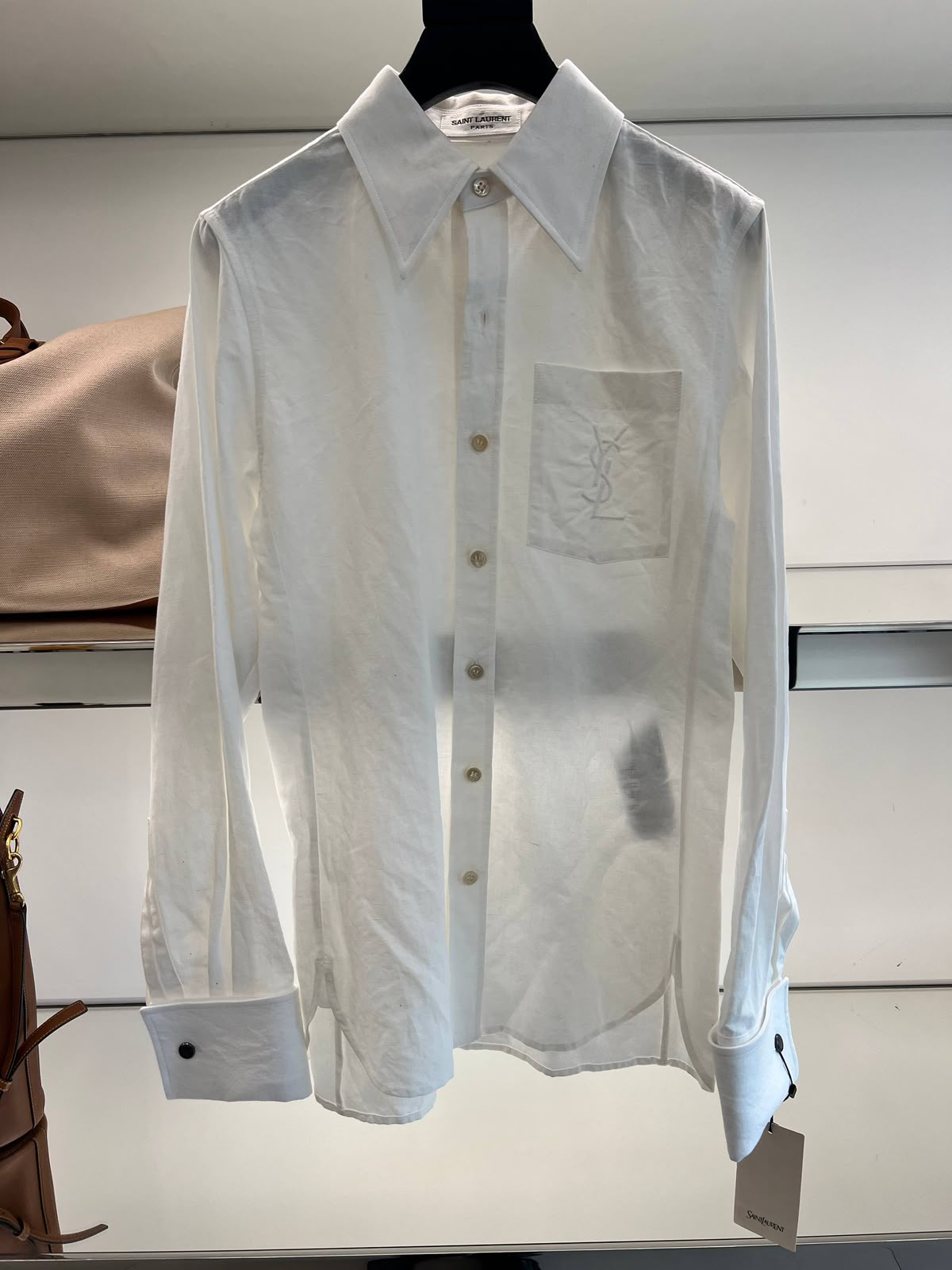 Monogram Embroidered Shirt in Cotton Poplin