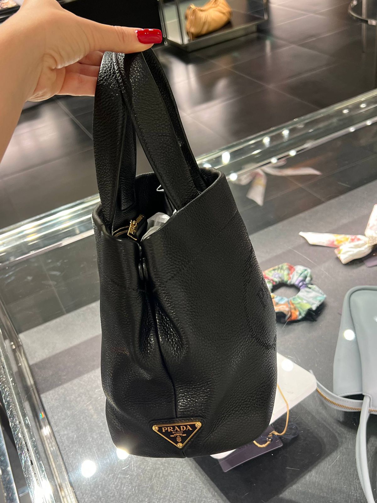 Prada Small Leather Tote Bag