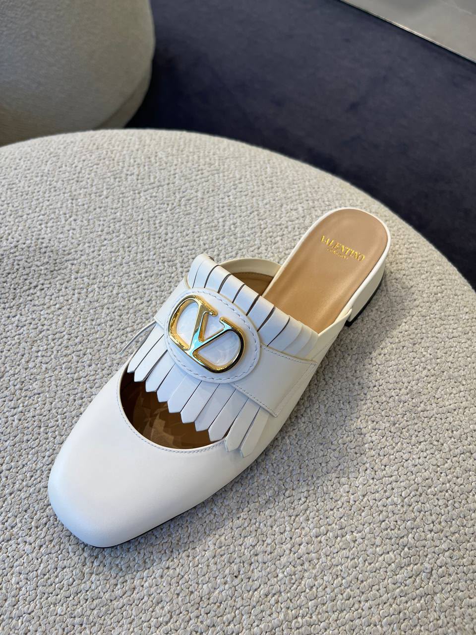 Garavani VLogo Signature Fringe Mule