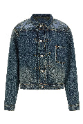 Floral embroidery denim jacket