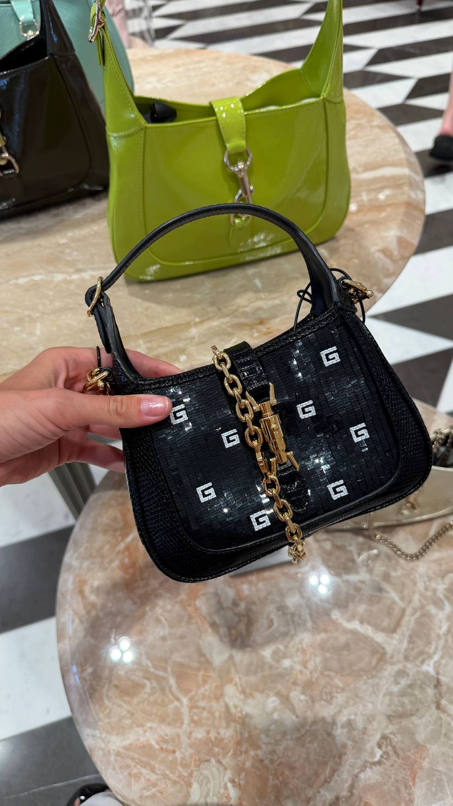 Jackie 1961 small shoulder bag with crystals