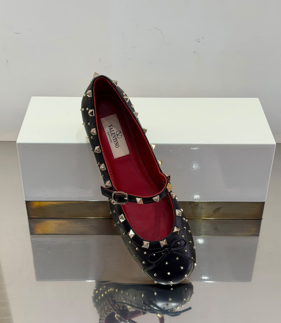 Rockstud Mary Jane Flats