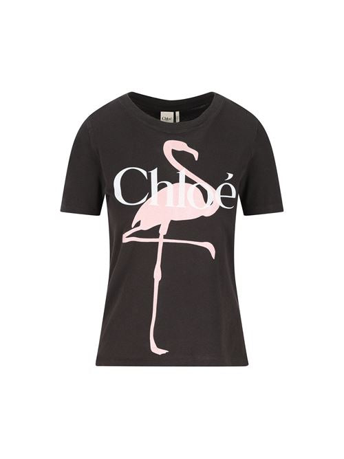 T-shirt baby fit con logo in jersey di cotone