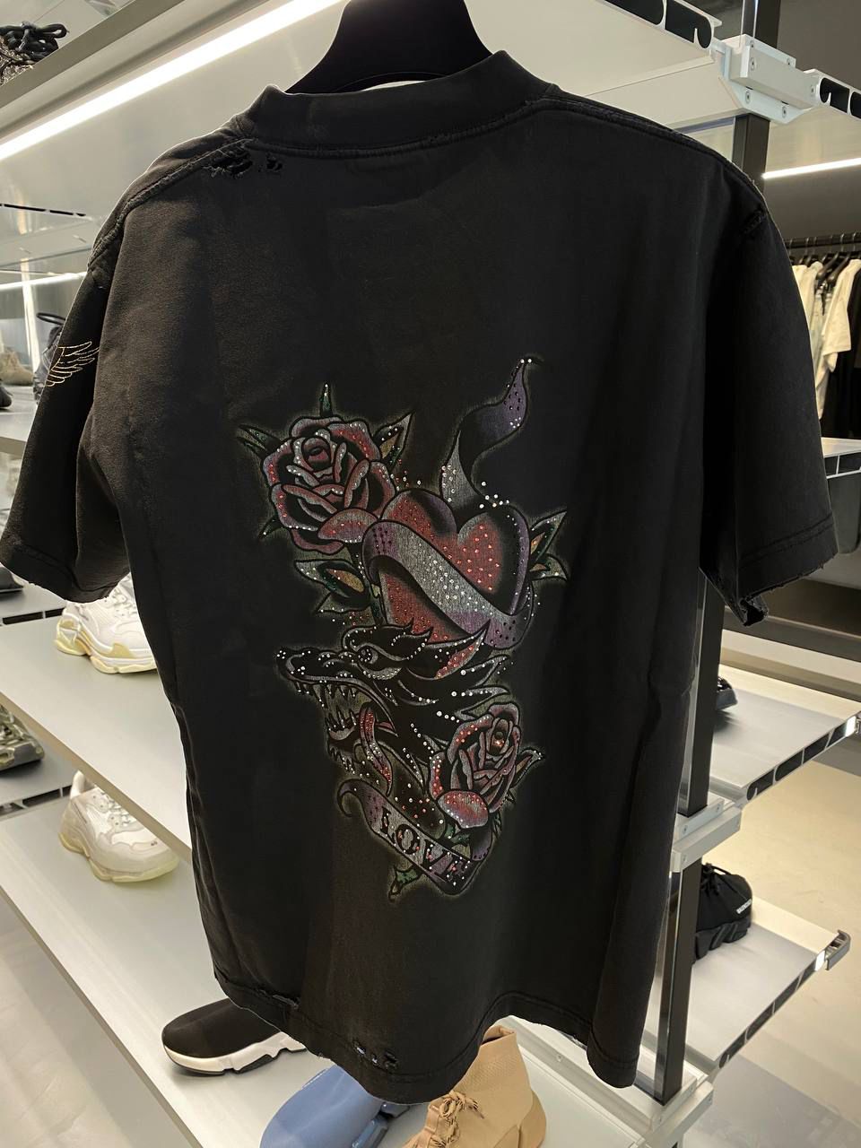Rhinestone Love Heart T-Shirt