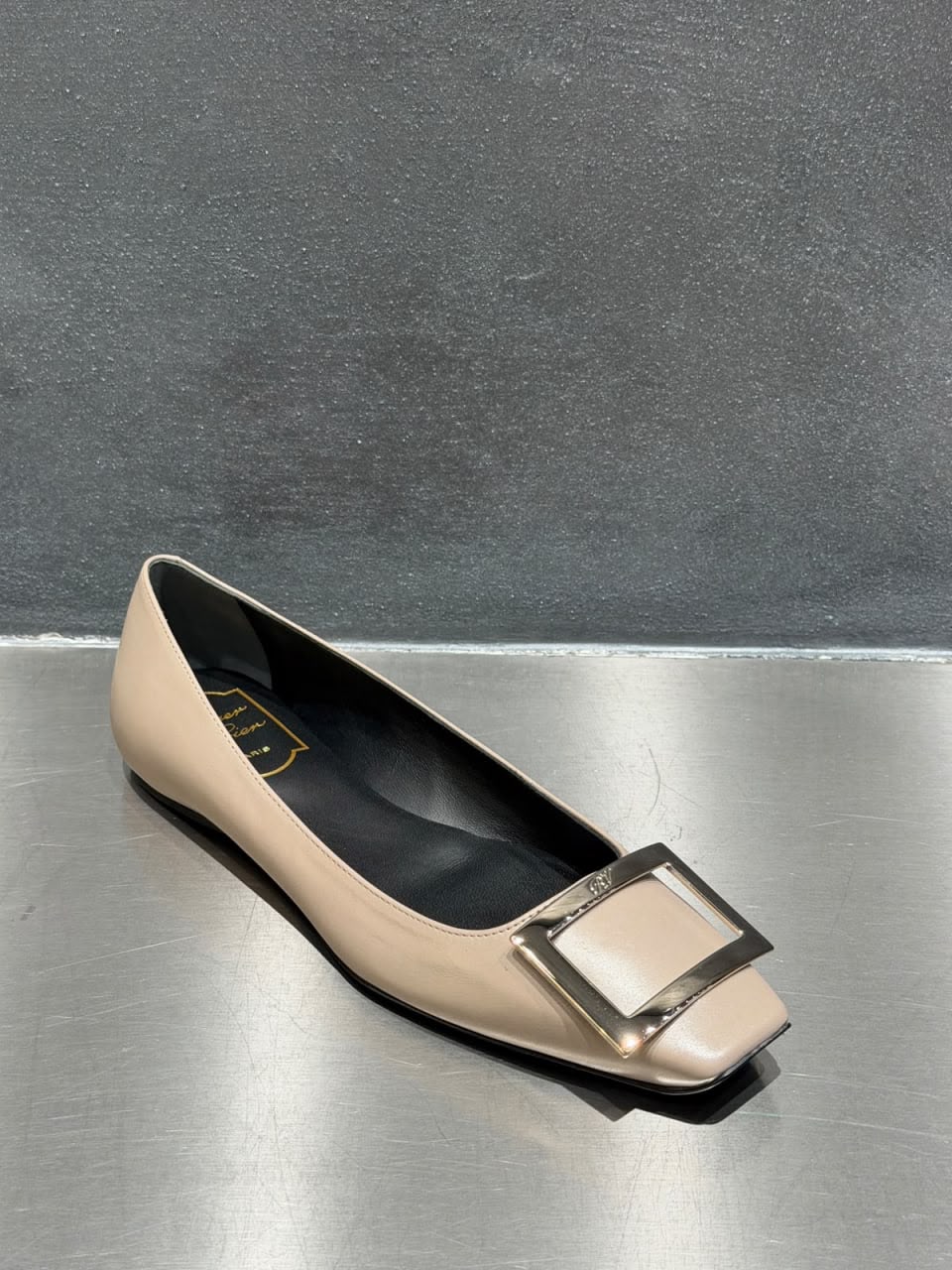 Tres Vivier Buckle Ballerinas