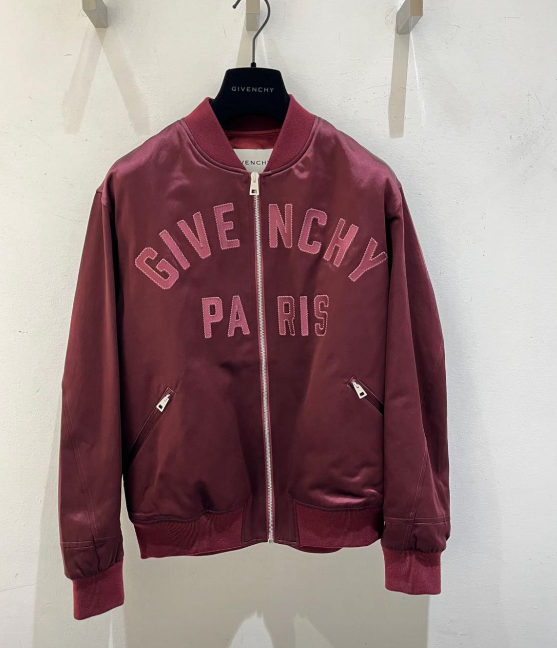 Satin Varsity Bomber Jacket
