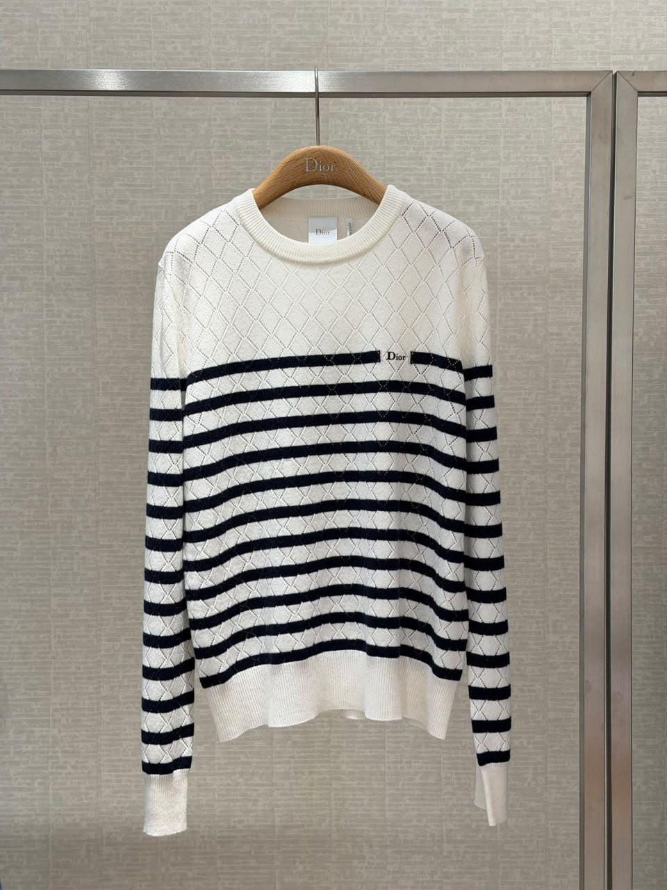 Striped Cannage Sweater