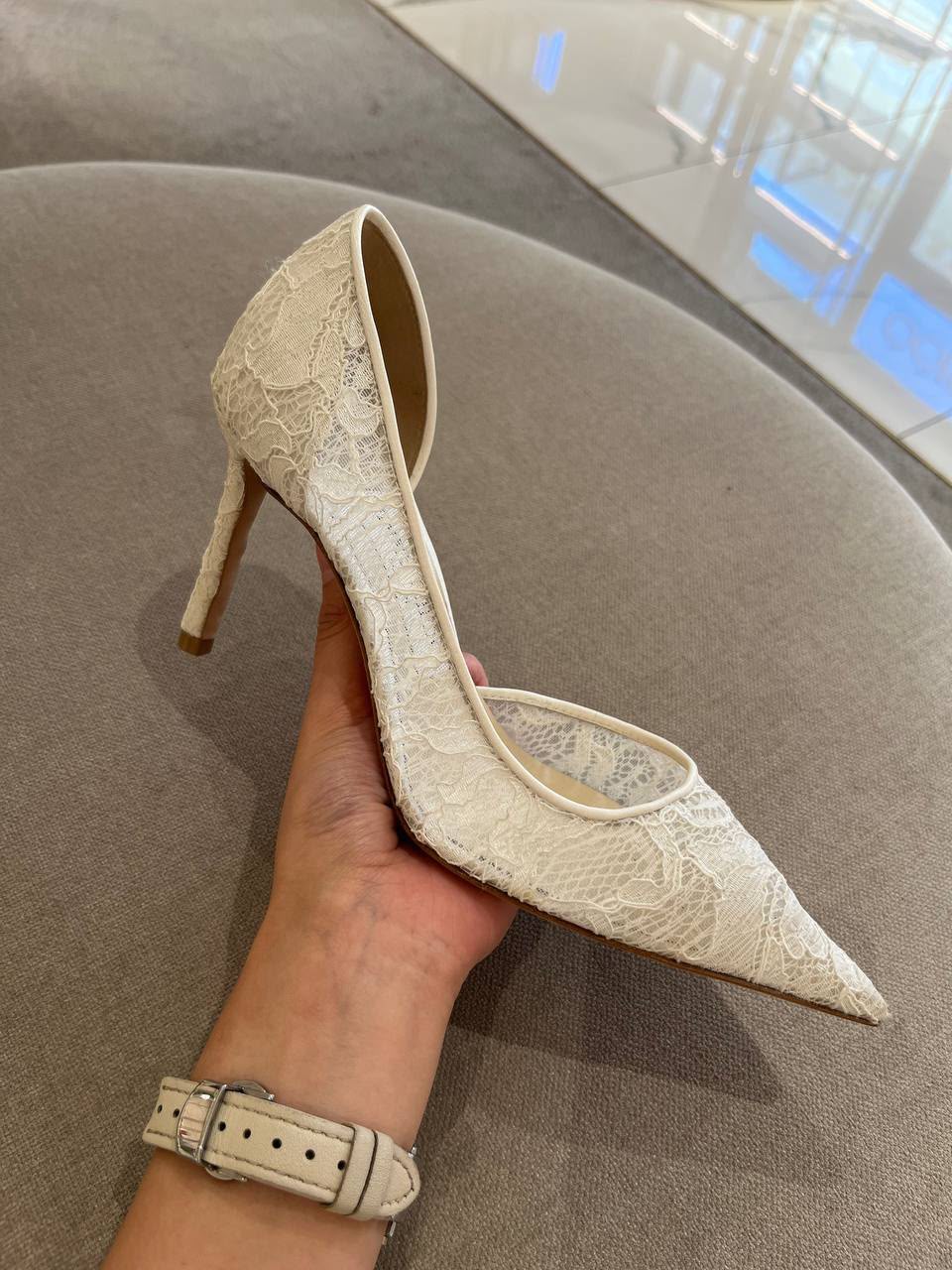 Lace D'Orsay Stiletto Pumps