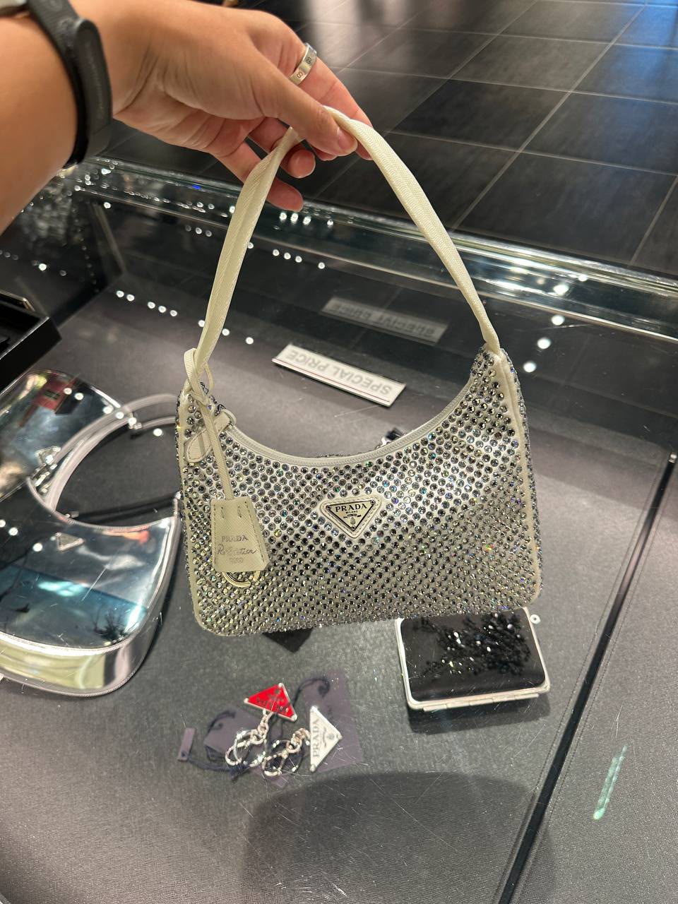 Re-Edition 2000 Crystal-Embellished Mini Bag