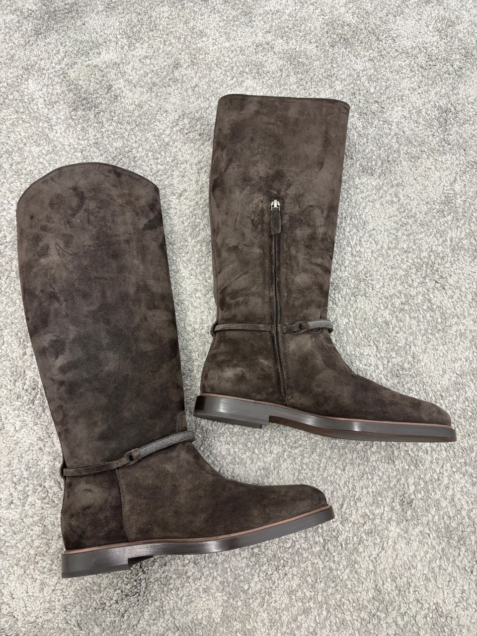 Suede Knee-High Boots