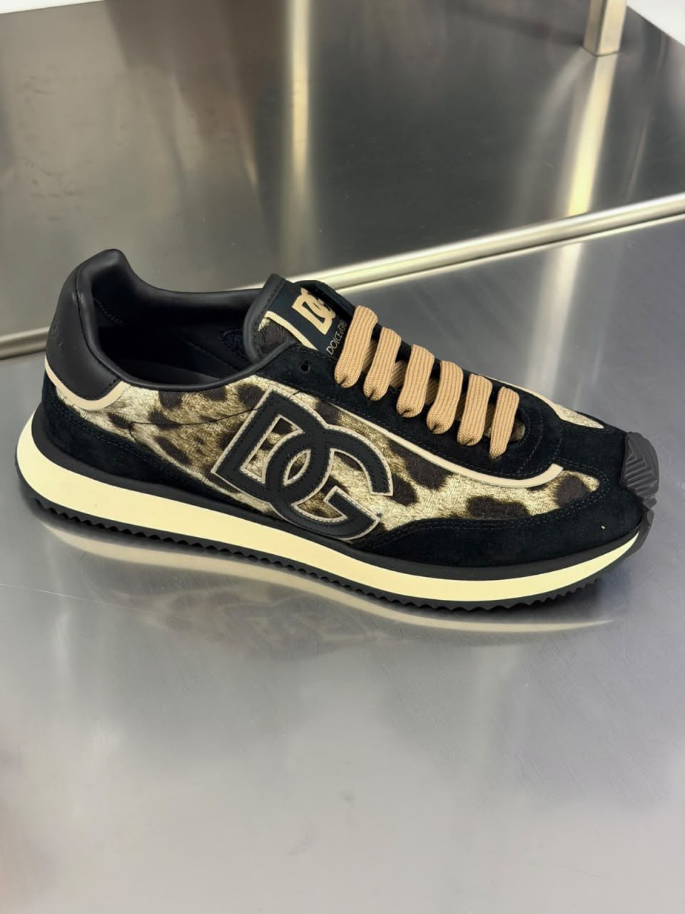 Daymaster sneakers in leopard-print calfskin