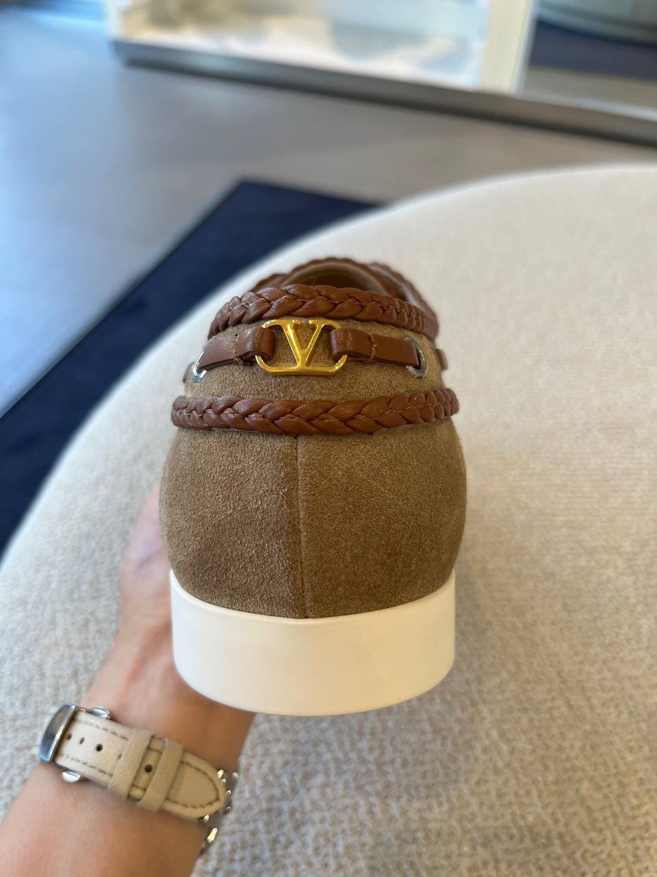 Garavani VLogo Signature Suede Loafers