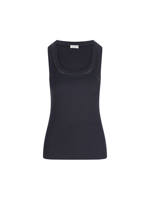 Top realizzato in cotone ed elastan