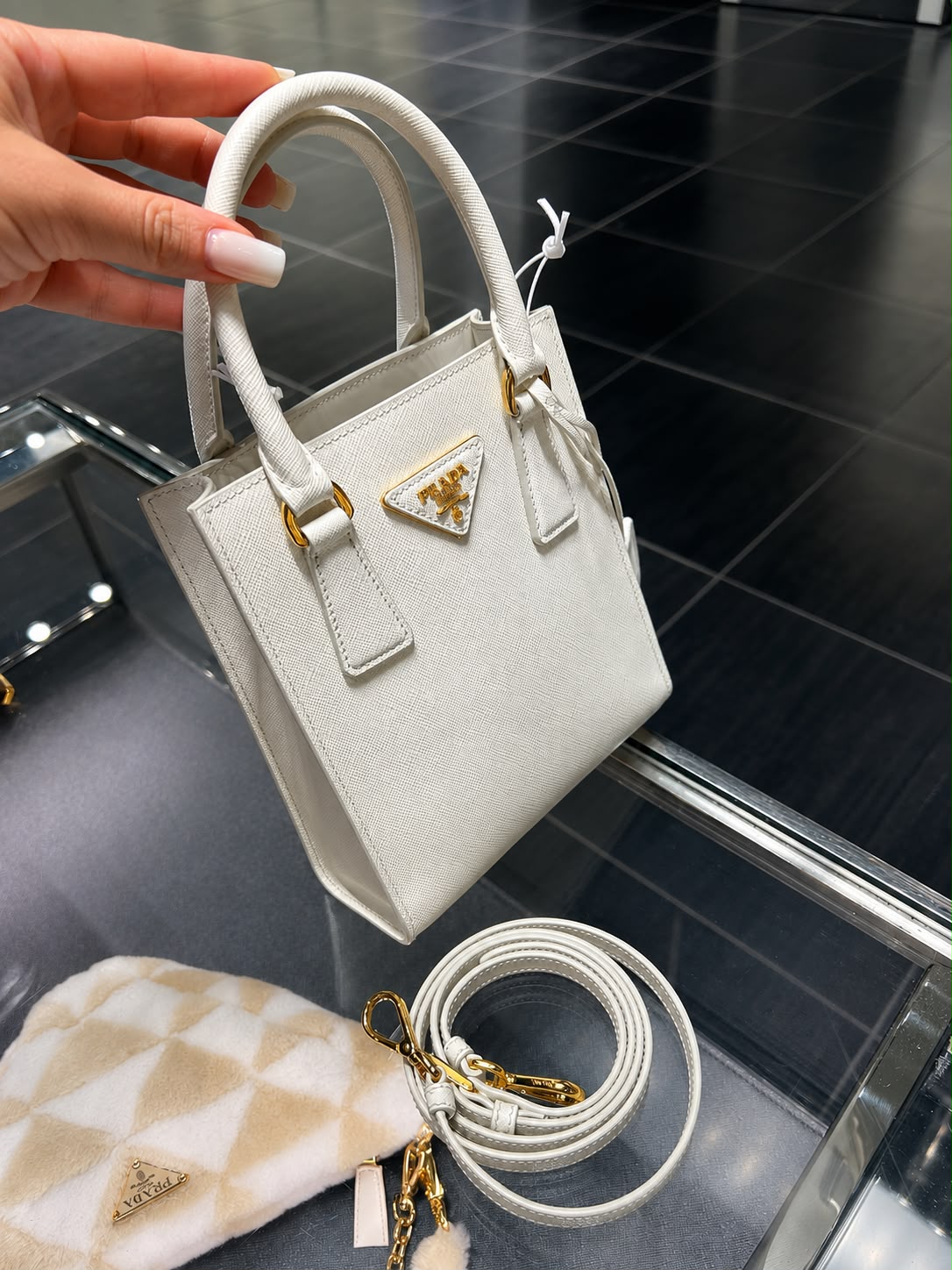 Saffiano Leather Mini Bag