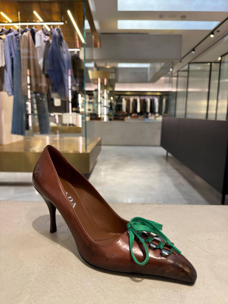 Brushed Leather Pumps