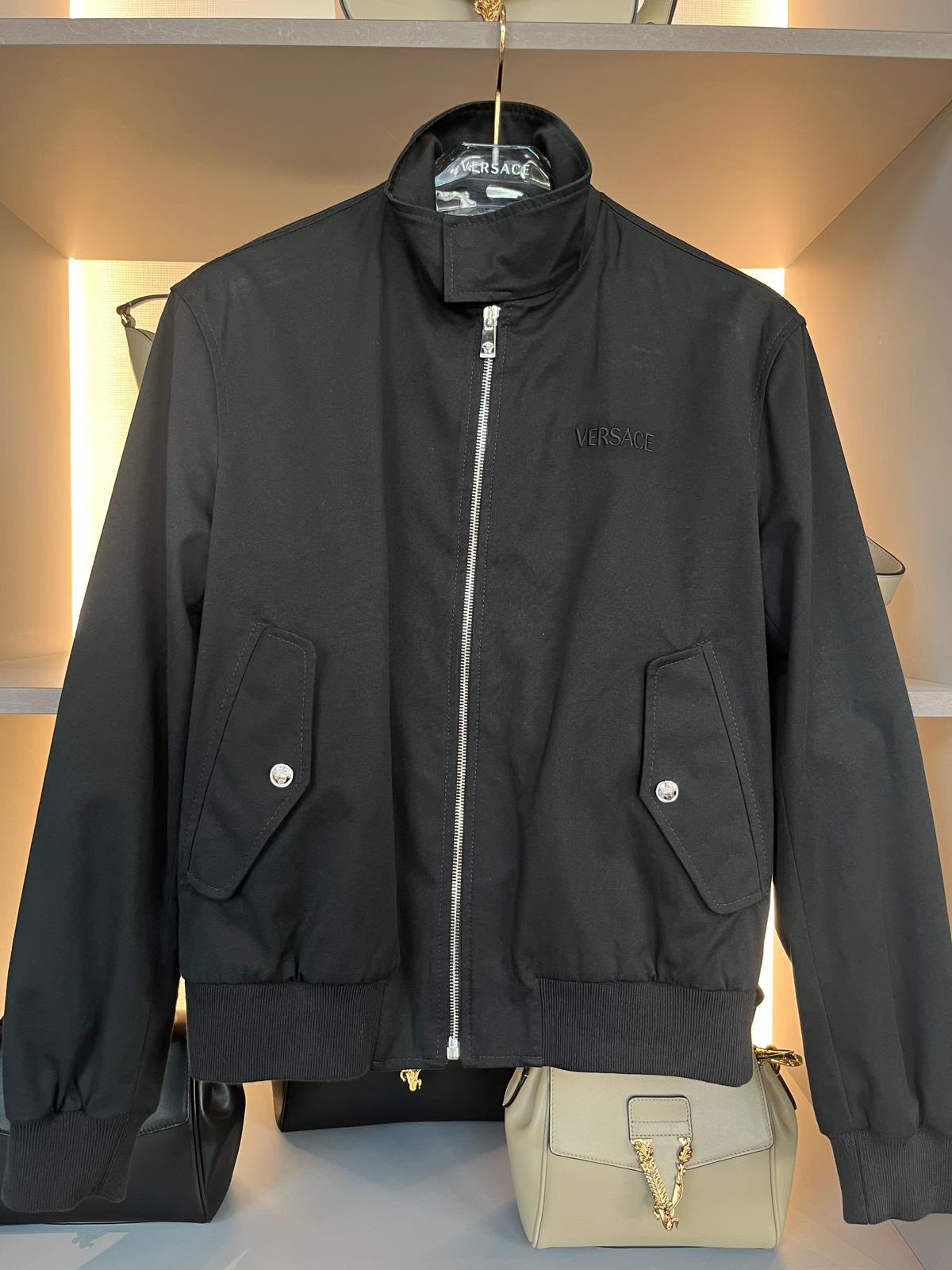 Logo Embroidered Bomber Jacket