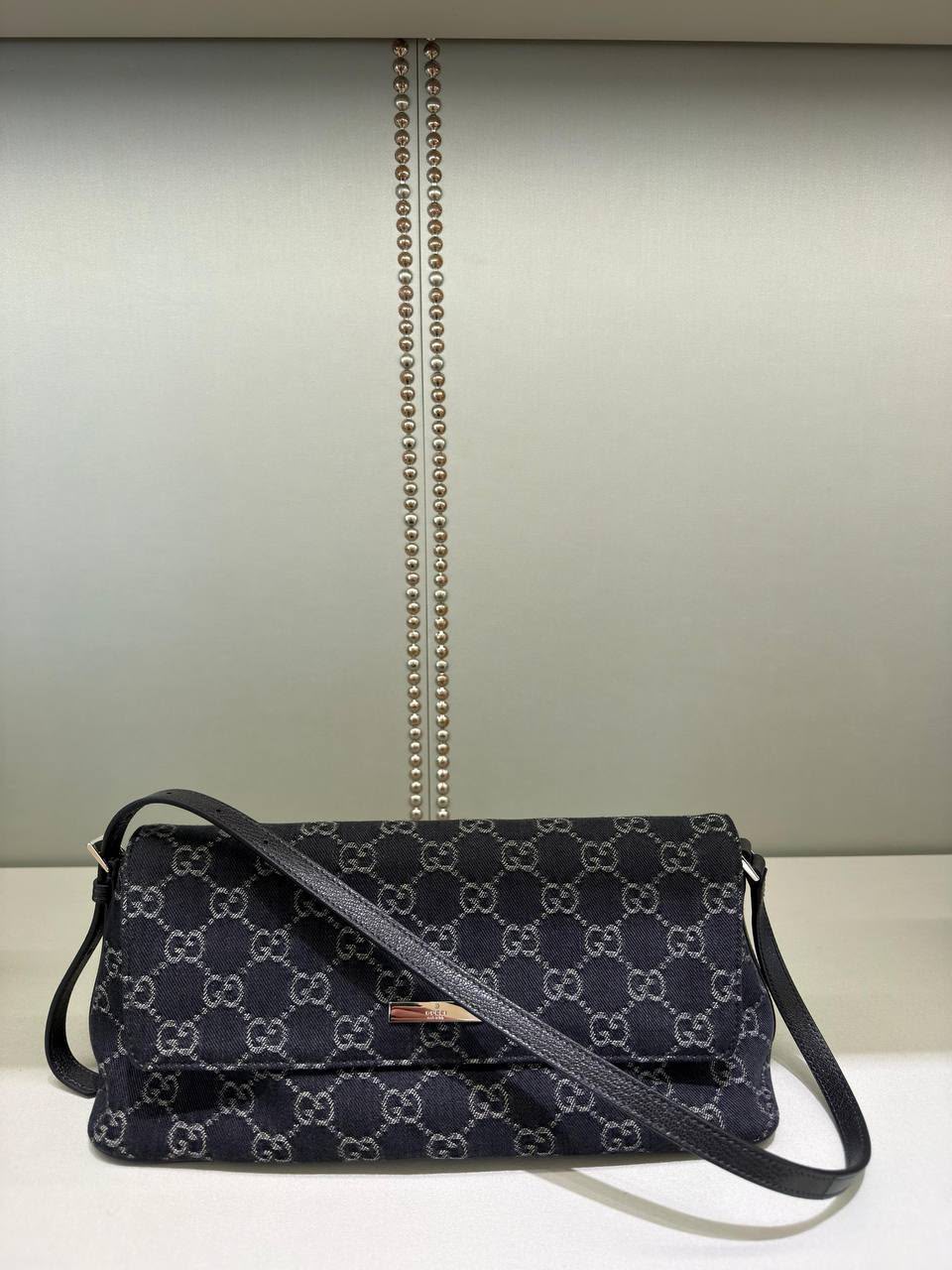 GG Denim Shoulder Bag