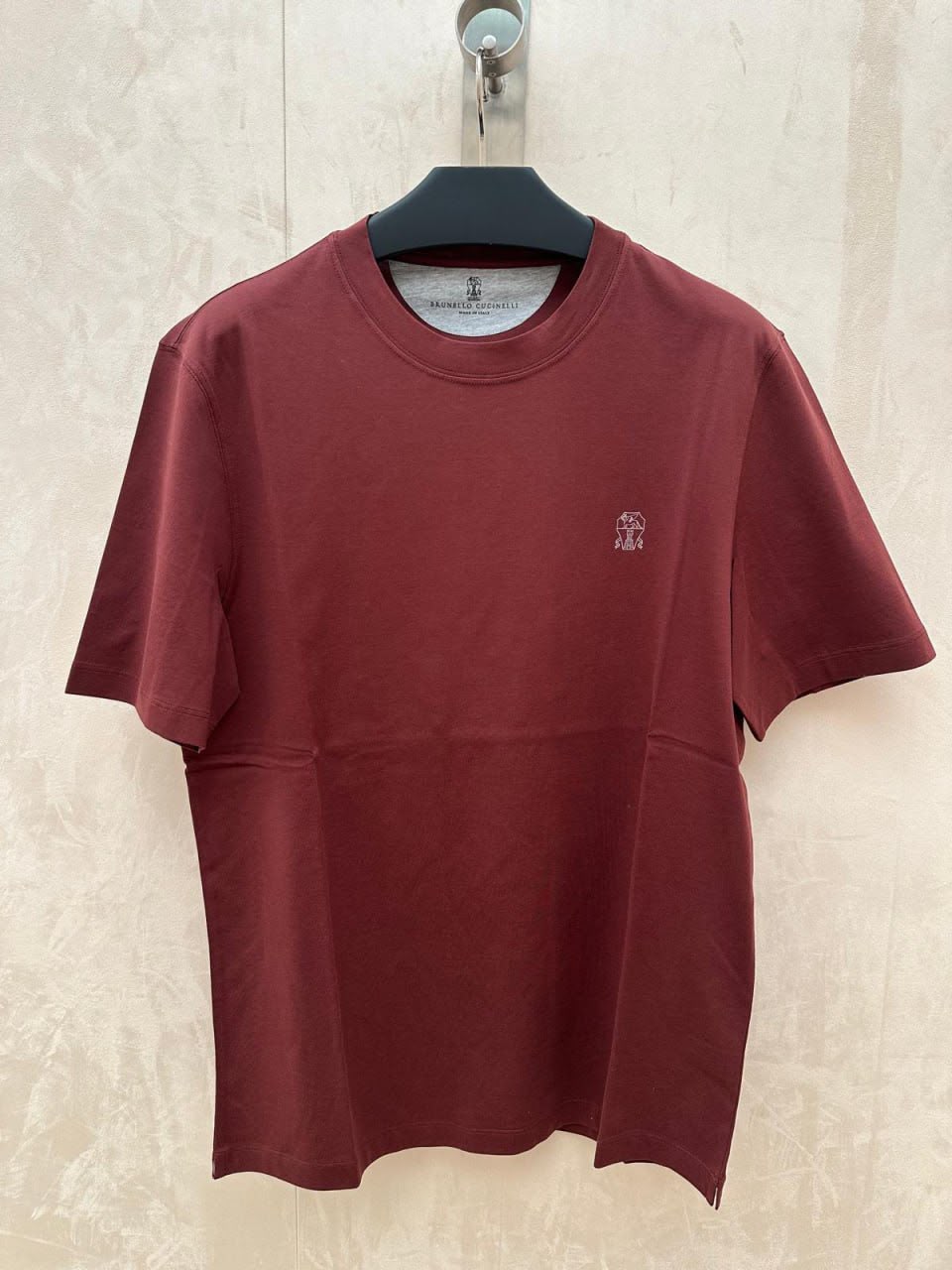 Cotton Jersey T-Shirt with Crest Embroidery