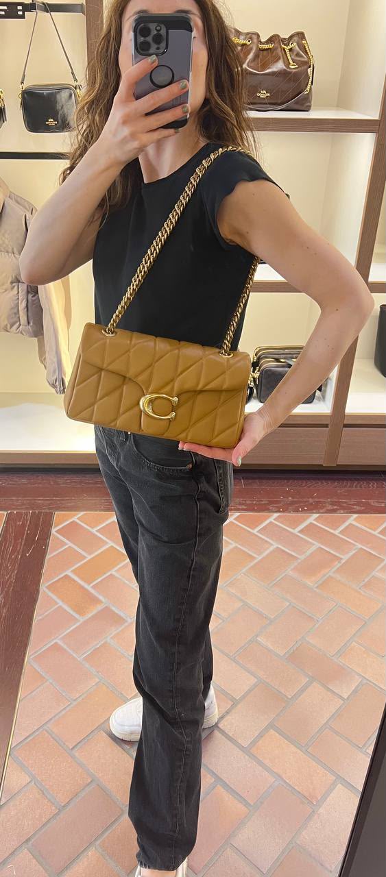Tabby Shoulder Bag 26 in Quilted Suede