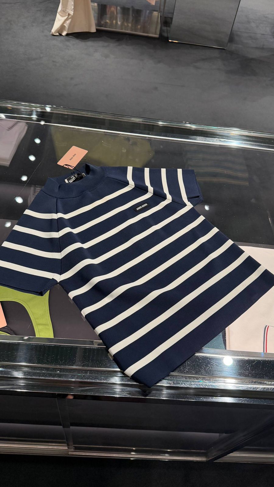 Striped knit t-shirt