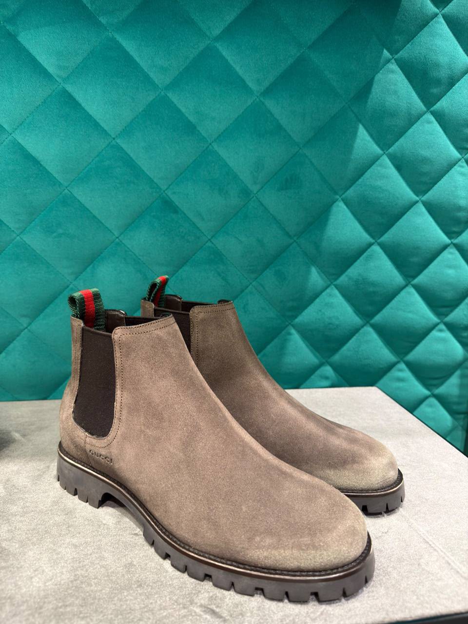 Suede Chelsea Boot with Web
