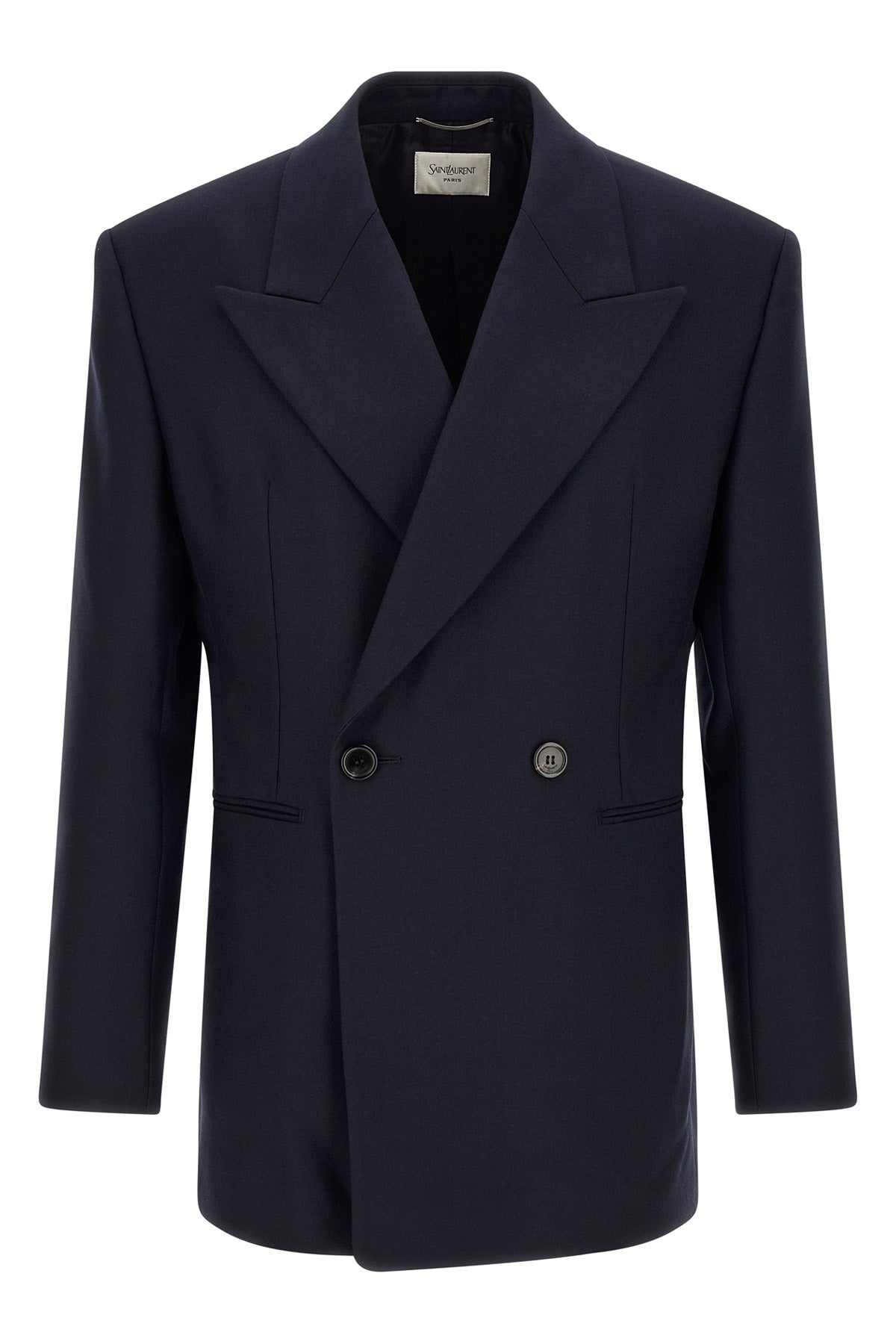 Felted wool gabardine blazer jacket