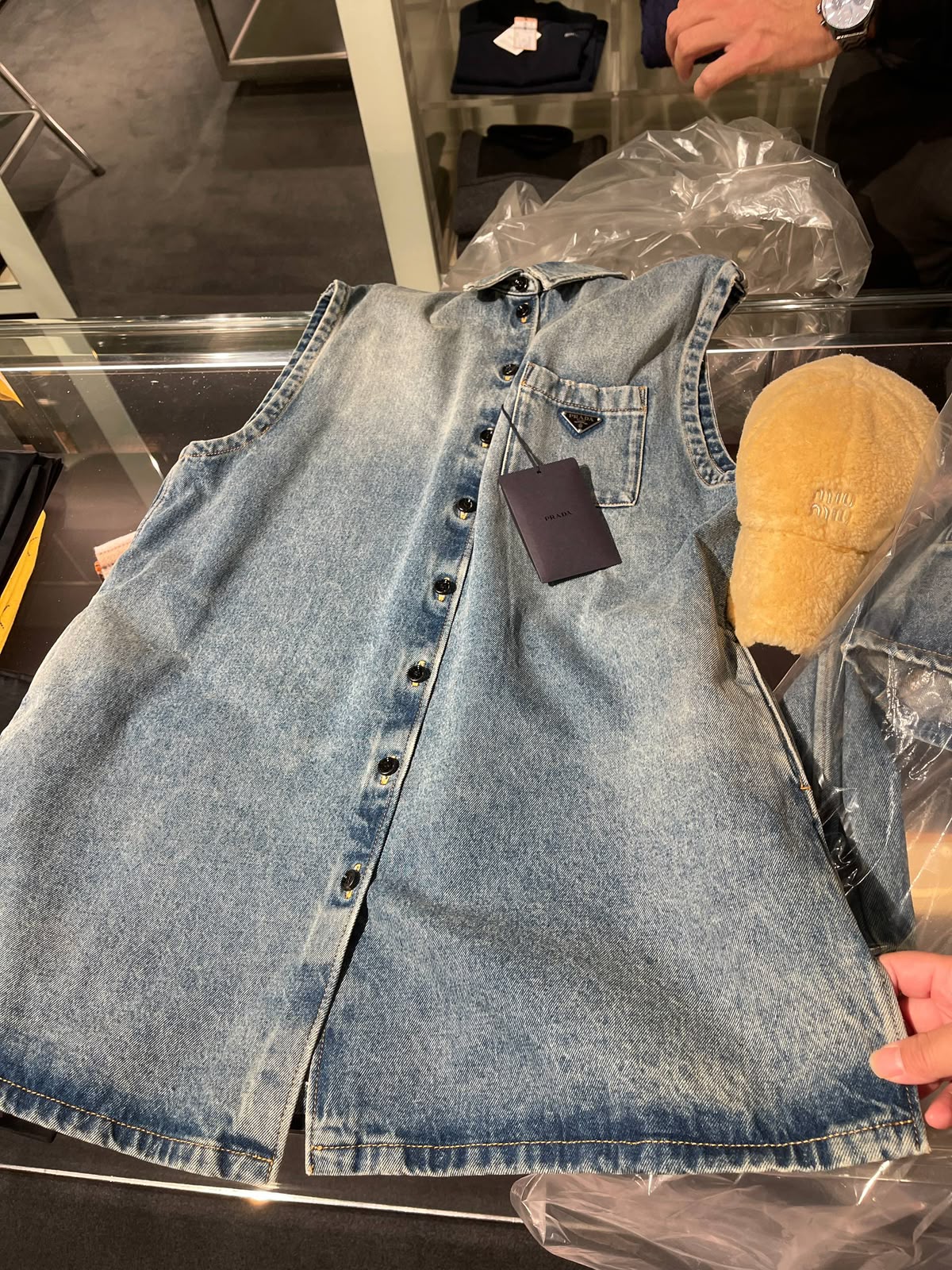 Denim Sleeveless Shirt