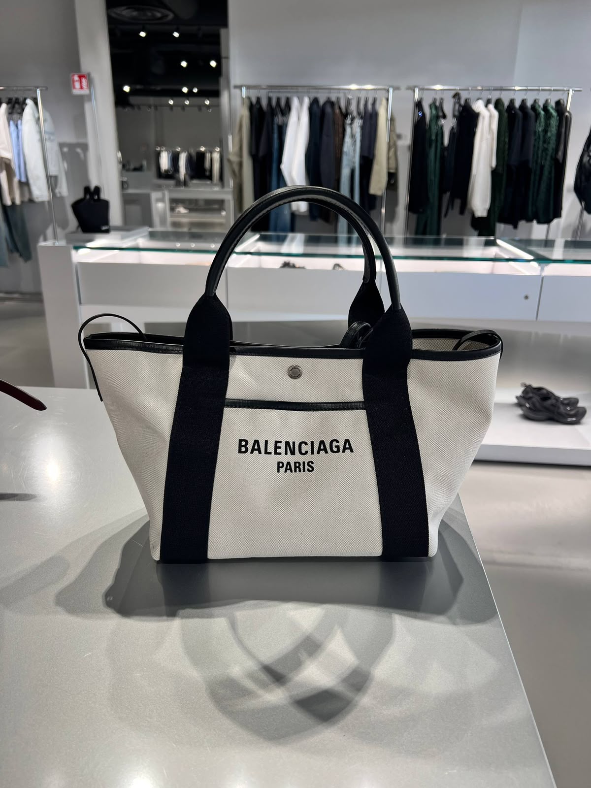 Navy Cabas Small Tote Bag