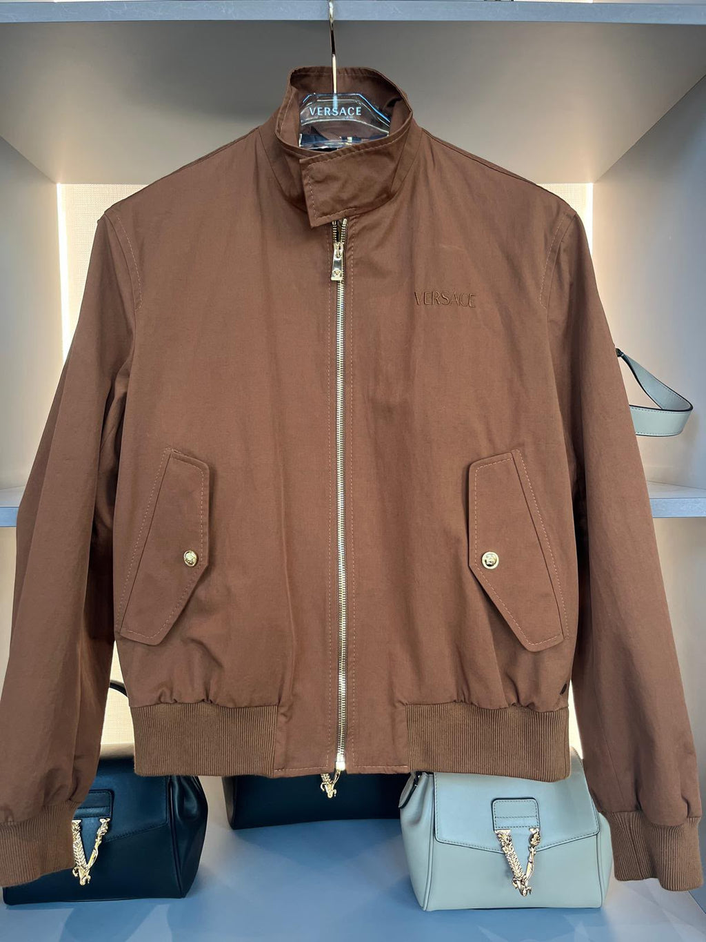 Logo Embroidered Bomber Jacket