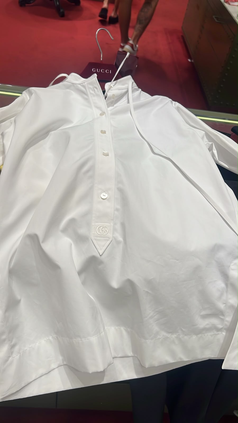 Poplin shirt with Double G