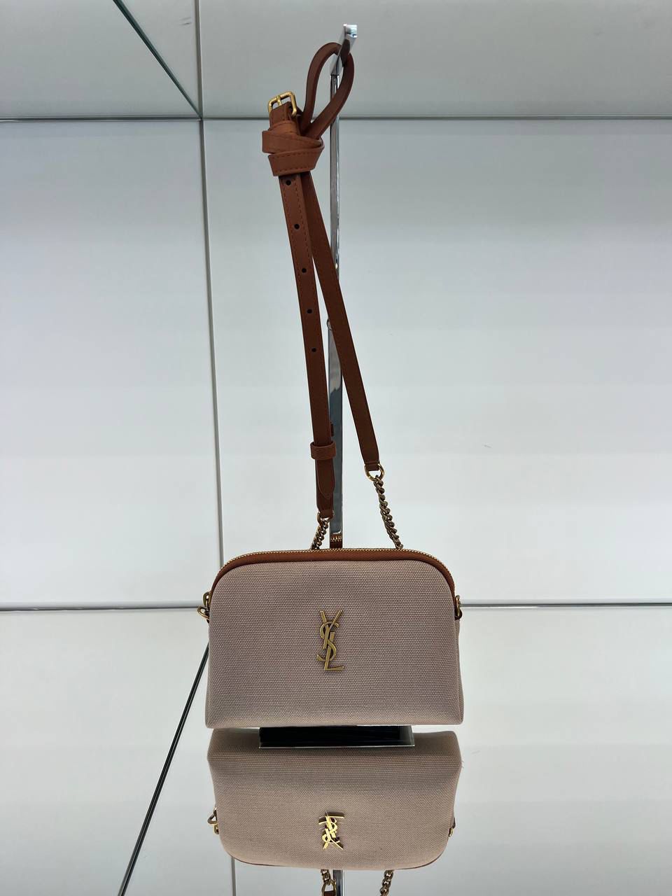 Camera Bag in Canvas and Leather