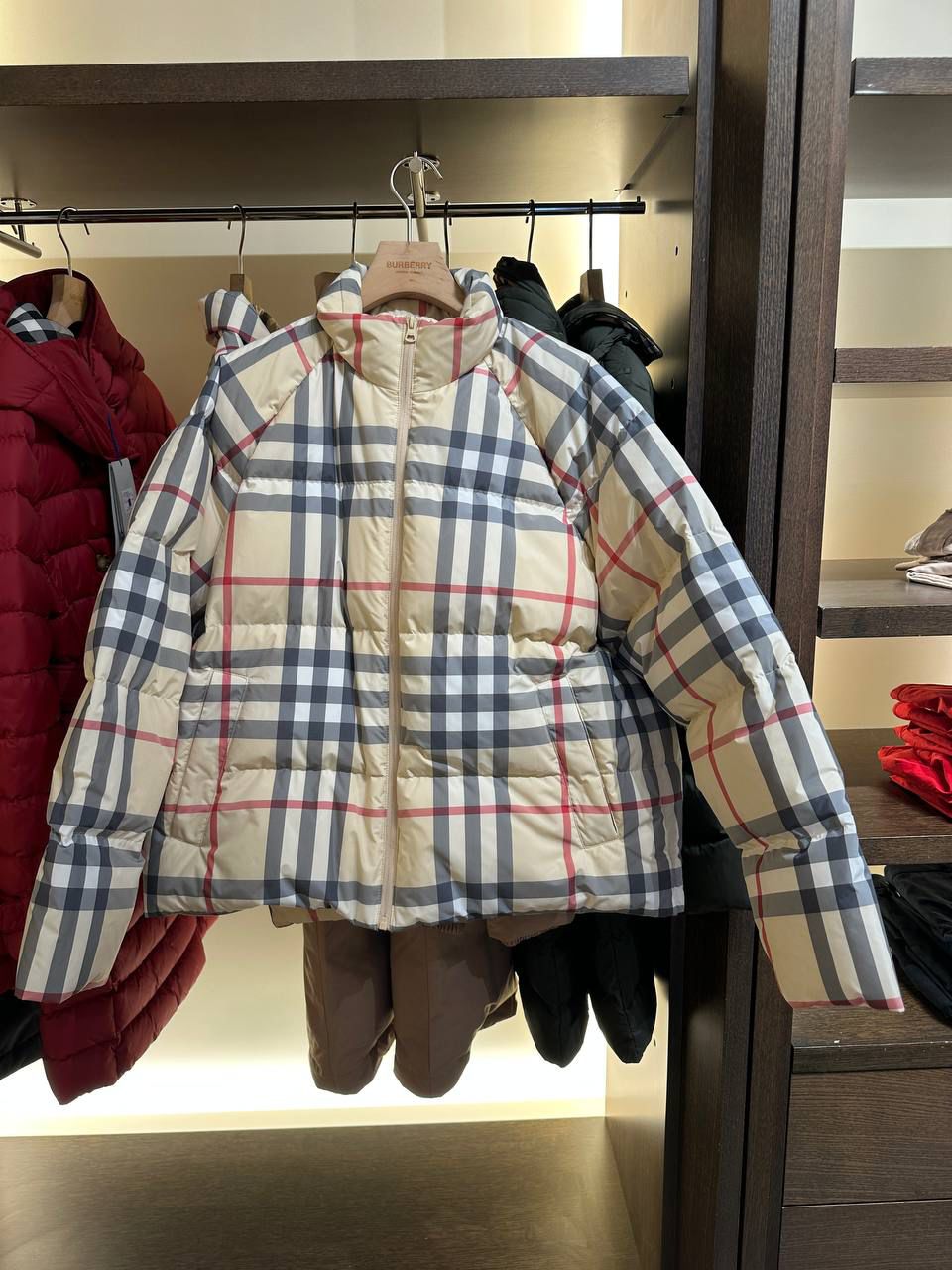 Check Down-Filled Puffer Jacket