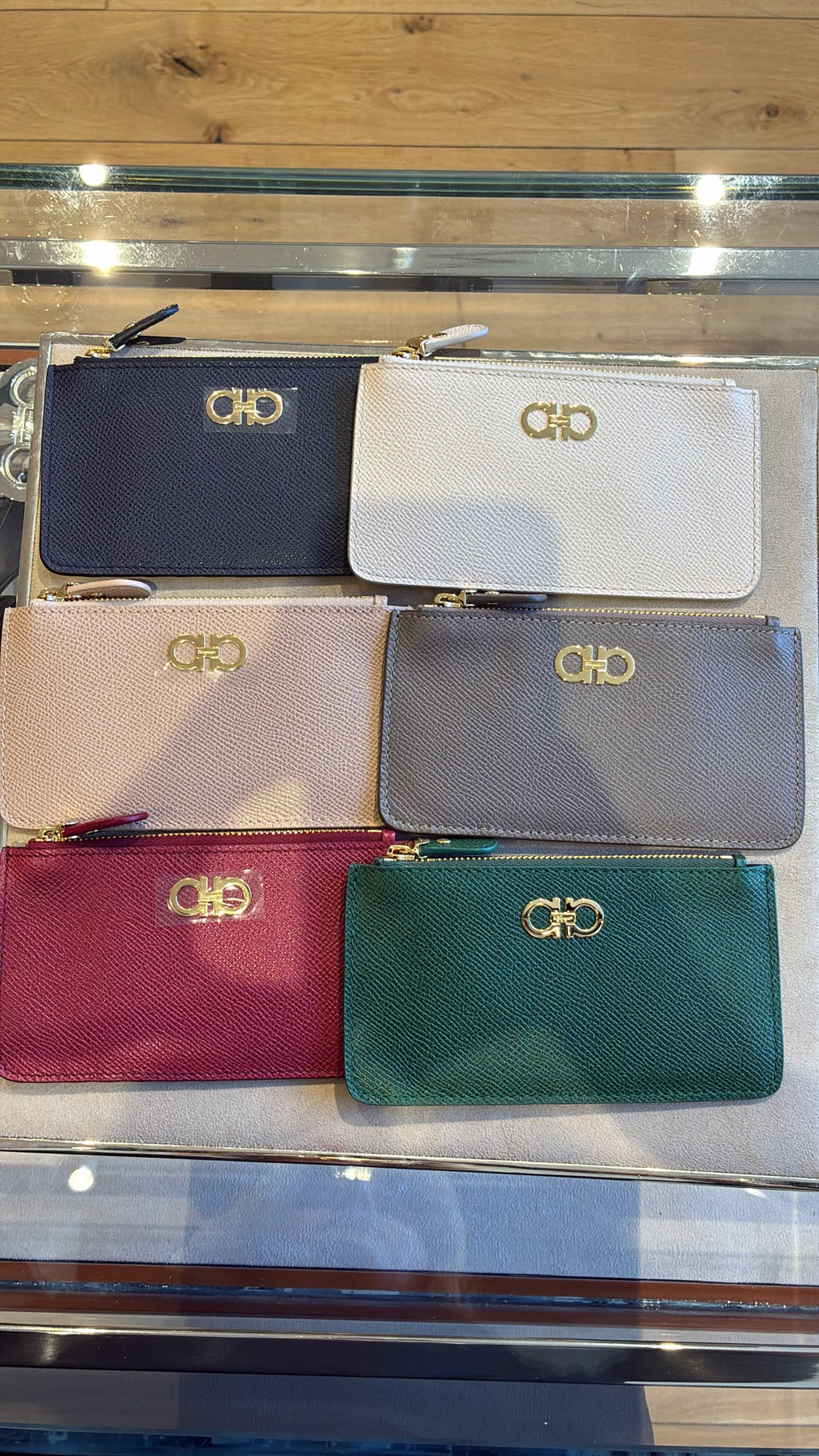 Gancini Zip Card Case