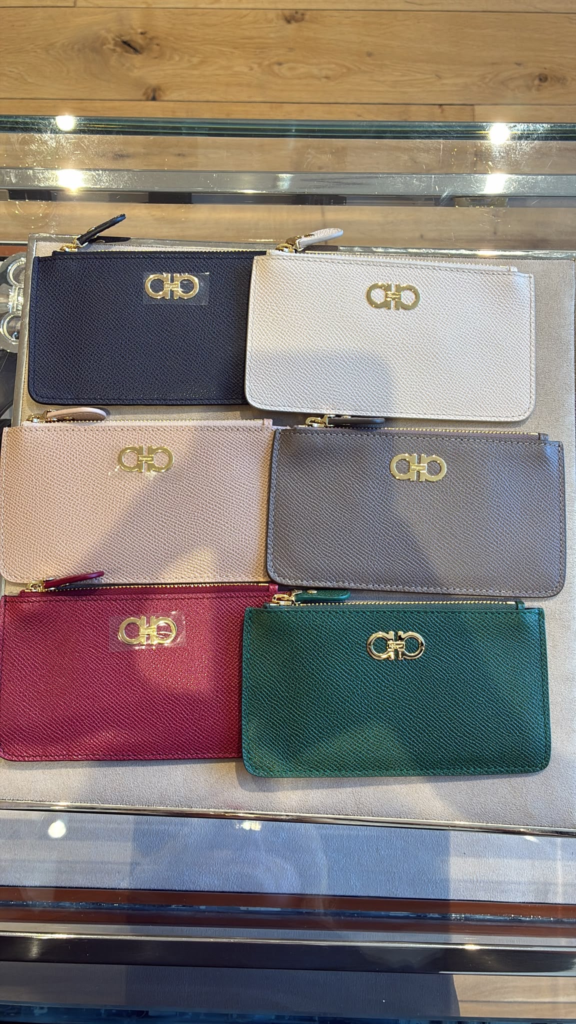 Gancini Zip Card Case